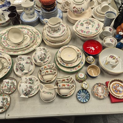 Lot 635 - Two patterns of 'Indian Tree' wares, some...