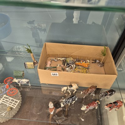 Lot 583 - A collection of Britains and other lead farm...