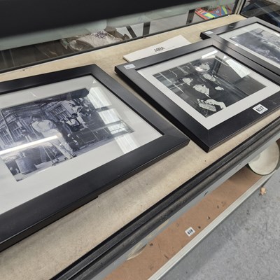 Lot 637 - Framed photographs of David Bowie, Jimi...