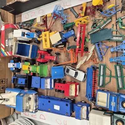 Lot 641 - Die cast toy farm vehicles, lorries, Land...