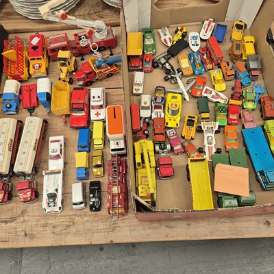 Lot 644 - A collection of die cast toy cars, lorries,...