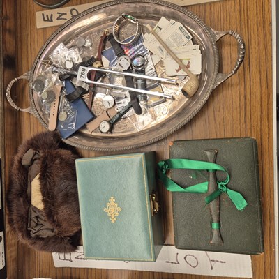 Lot 769 - An electroplate oval tray, wristwatches, two...