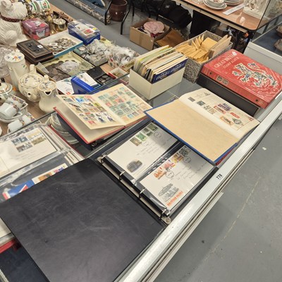 Lot 778 - Albums of first day covers, stamps, cigarette...