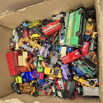 Lot 788 - A collection of die cast cars, buses and...