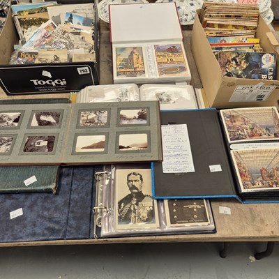 Lot 792 - Exhibition and other postcards, photograph...