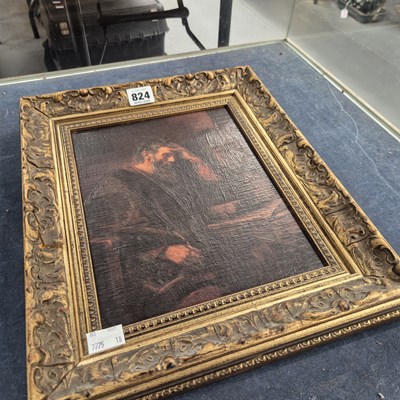 Lot 824 - After Rembrandt, a depiction on canvas of the...