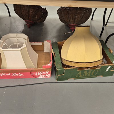 Lot 842 - A pair of light shades together with another...
