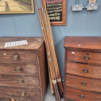 Lot 6 - A large collection of vintage snooker cues and...