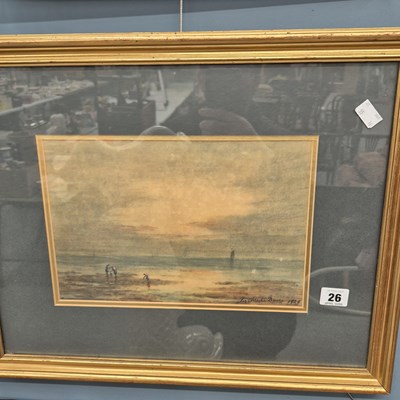 Lot 26 - A small watercolour and various prints