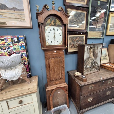 Lot 31 - A George III mahogany and inlaid cased 8-day...