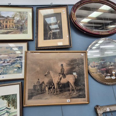 Lot 40 - A hunting print and one other