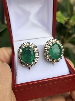 Lot 1140 - A certificated pair of 14ct rose gold and...