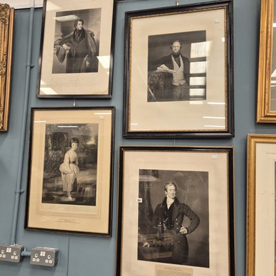 Lot 50 - Four 19th century portrait prints