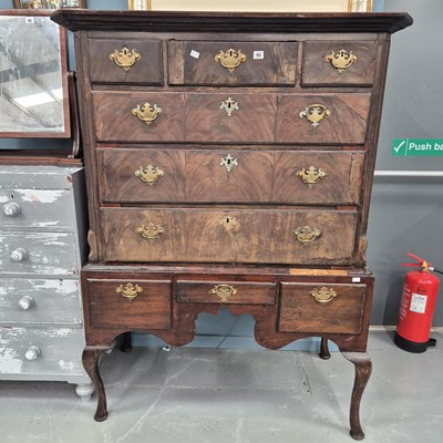 Lot 90 - An 18th century mahogany chest on stand H 115...