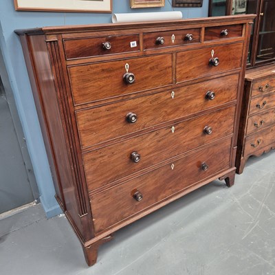 Lot 91 - A large Victorian mahogany chest of drawers H...