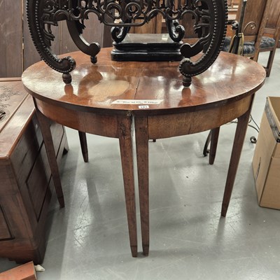 Lot 101 - A pair of demi lune end tables H 75 W 111 D...