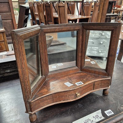 Lot 108 - A small triple plate dressing table mirror