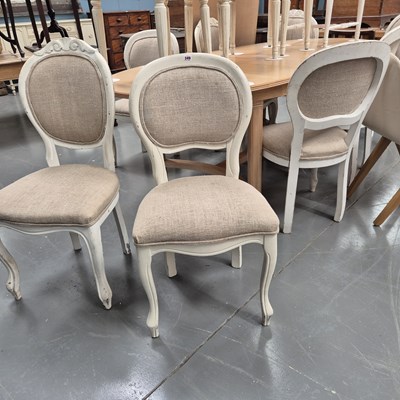 Lot 123a - Eight French-style dining chairs.