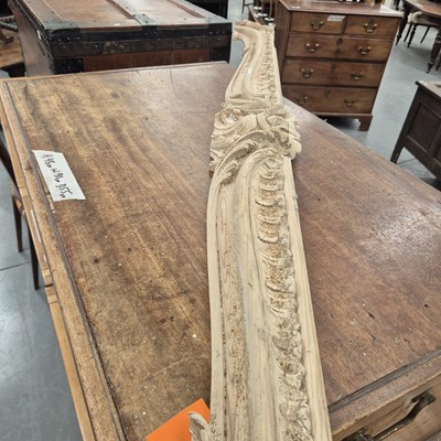 Lot 128 - A carved pine architectural element
