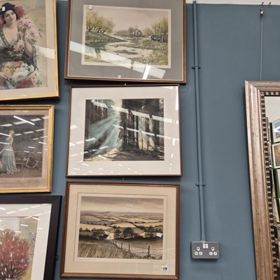 Lot 139 - Three 20th century signed prints, and various...