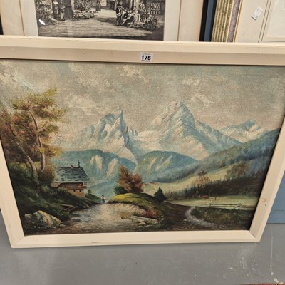 Lot 175 - A large oil on canvas inscribed verso...
