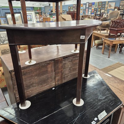 Lot 197 - A 19th century demi-lune hall table H 73 W 113...