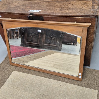 Lot 205 - A satin walnut framed wall mirror 57 × 91cm
