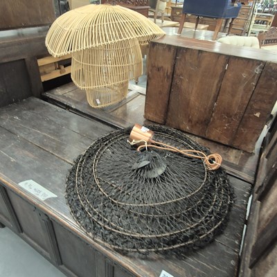 Lot 208 - Two retro hanging lights