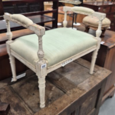Lot 222 - An antique white painted French-style dressing...