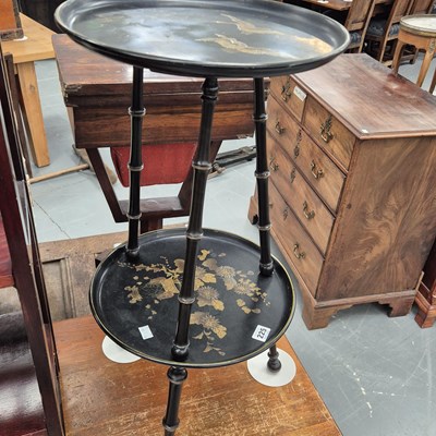 Lot 225 - An Aesthetic movement two tier stand H 73 W 36...