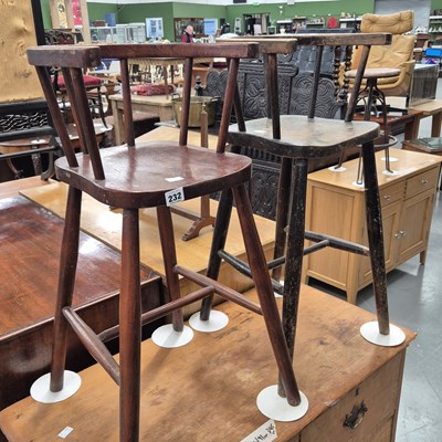 Lot 232 - Two vintage child's high chairs