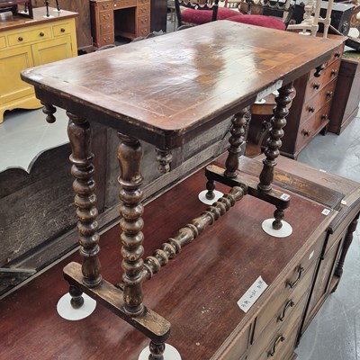 Lot 242 - A small Victorian centre table with chequer...