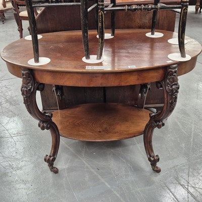 Lot 244 - A Victorian oval mahogany centre table on...