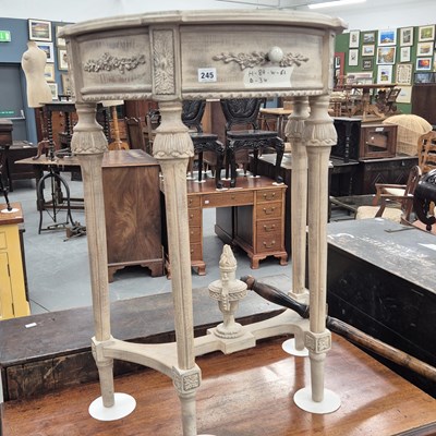 Lot 245 - A French-style bow front hall table H 84 W 61...