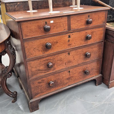 Lot 246 - An early Victorian mahogany chest of five...