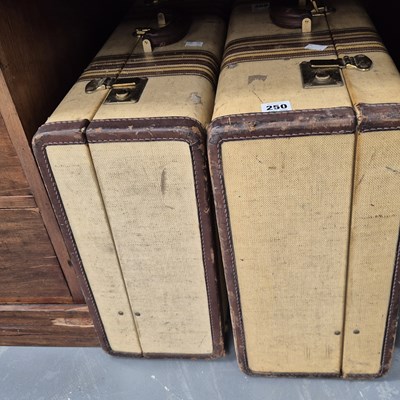 Lot 250 - Two retro mid century suitcases