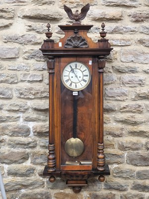 Lot 1312 - A Vienna regulator in a glazed mahogany case...