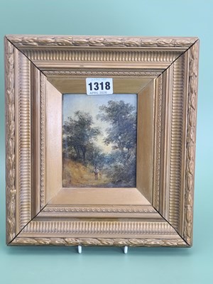 Lot 1318 - Victorian school, father and child walking a...