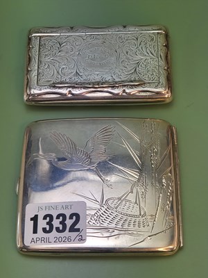 Lot 1332 - A silver snuff box, Birmingham 1908, 82g,...