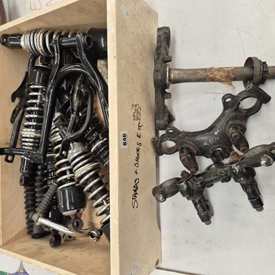 Lot 846 - Quantity of rear coil overs, centre stand...