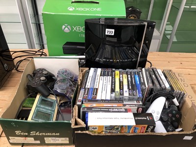 Lot 733 - An Xbox One, PlayStation 3, Sony PSP, Game Boy...