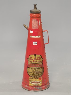 Lot 1354 - A L&G (Liverpool & Glasgow) fire extinguisher,...