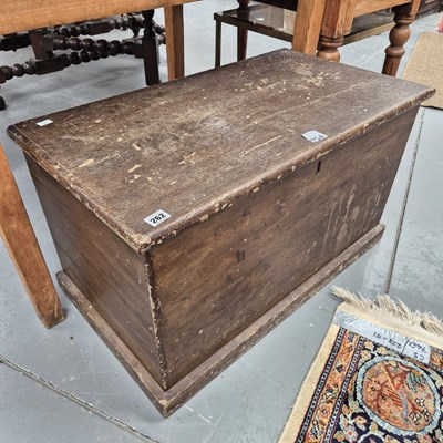 Lot 262 - A Victorian pine blanket box H 47 W 81 D 44cm