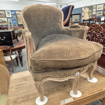 Lot 263 - An unusual French show frame armchair