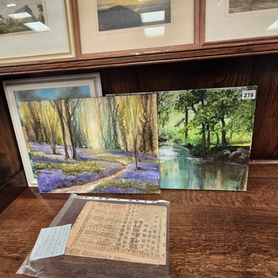 Lot 278 - Three modern acrylic paintings