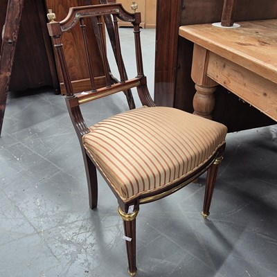 Lot 294 - An Edwardian mahogany and brass mounted side...