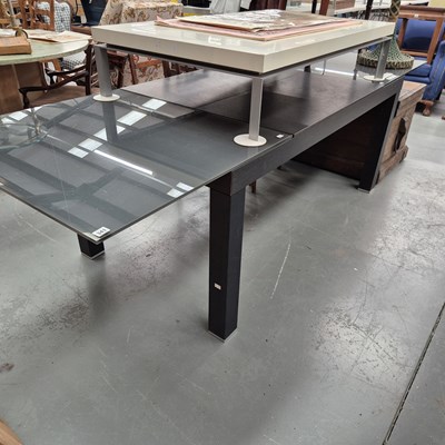 Lot 341 - A modern Ligne Roset wood and glass extending...