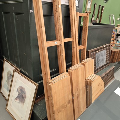 Lot 340 - A group of sectional pine shelving