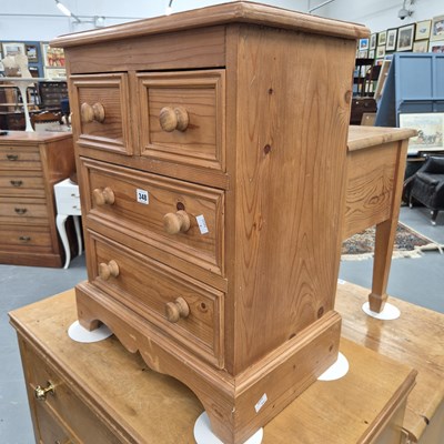 Lot 348 - A small pine four-drawer chest H 60 W 48 D 30