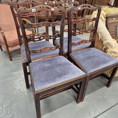 Lot 359 - A set of four 19th century dining chairs